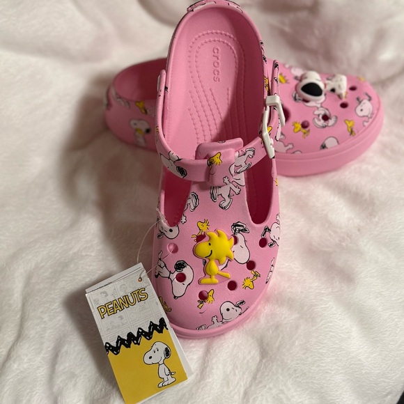 Crocs X Peanuts collab Mary Jane Clog NWT W8 M6 - Picture 4 of 13